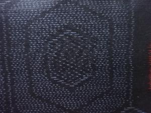 アンティーク　重ね亀甲模様織り出し本場泥大島紬着物